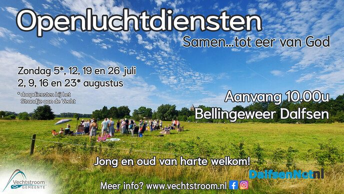 Openluchtdiensten in de Bellingeweer - Foto: Ingezonden foto