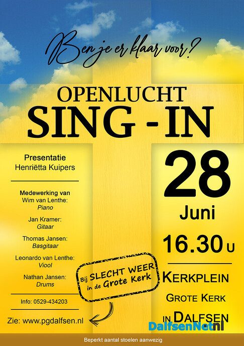 Openlucht Sing-in Dalfsen - Foto: Ingezonden foto