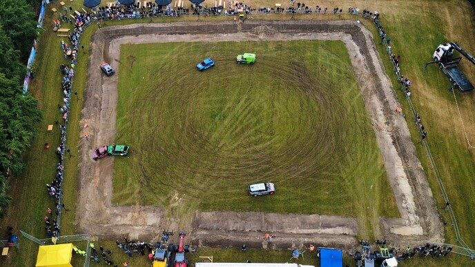 Dronebeelden autorodeo - Foto: Tygo Bovendorp