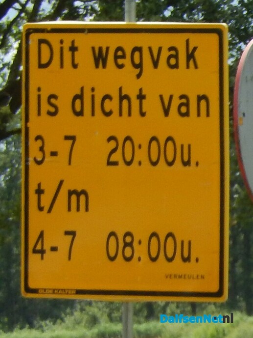 N35 nog afgesloten tot maandagochtend 08.00 uur