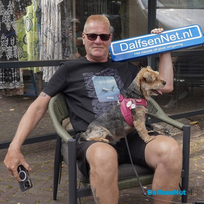 Bordje DalfsenNet op tweede Blauwe Bogen Dag - Foto: Paul Scholten