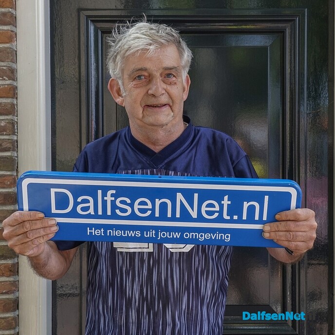 Bordje DalfsenNet op tweede Blauwe Bogen Dag - Foto: Paul Scholten
