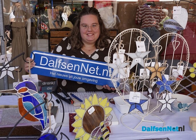 Bordje DalfsenNet op tweede Blauwe Bogen Dag - Foto: Paul Scholten