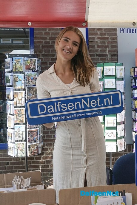 Bordje DalfsenNet op tweede Blauwe Bogen Dag - Foto: Paul Scholten