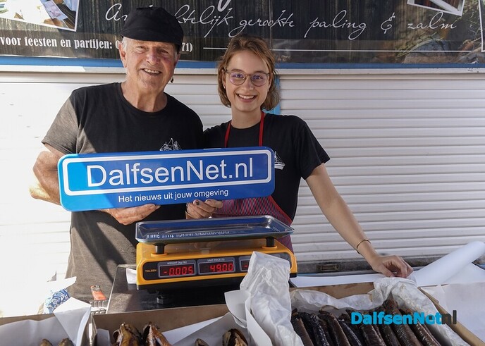 Bordje DalfsenNet op tweede Blauwe Bogen Dag - Foto: Paul Scholten