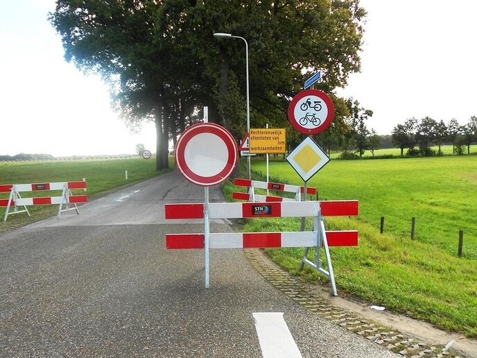 Rechterensedijk zes weken afgesloten voor groot onderhoud