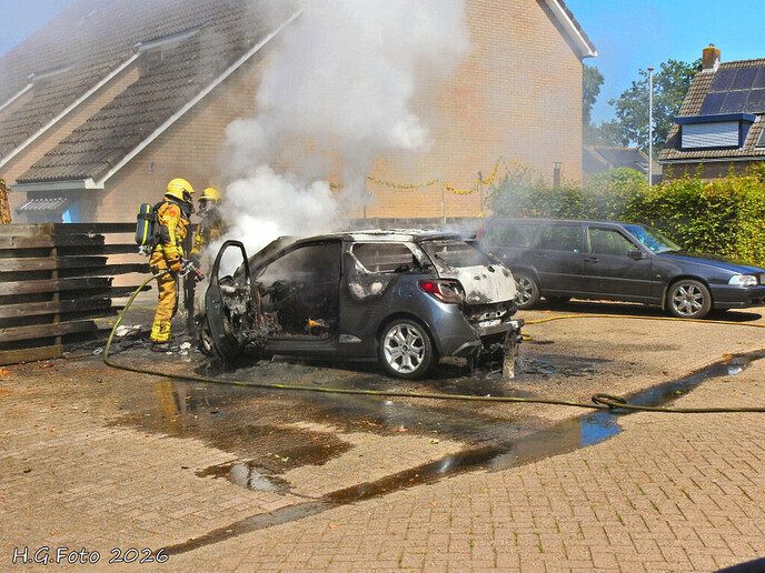 Autobrand aan de Scheperstraat