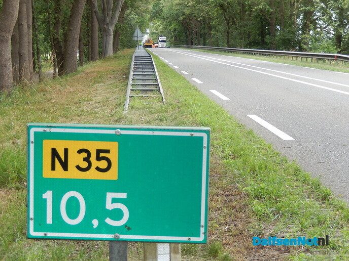 N35 nog afgesloten, zeker tot maandagochtend 08.00 uur - Foto: Willy