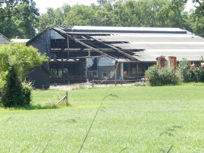 Grote brand bij agrarisch bedrijf Aalshorsterpad - Foto: Ingezonden foto