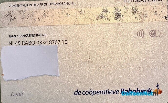 Rabo Bankpas gevonden bij de Lidl