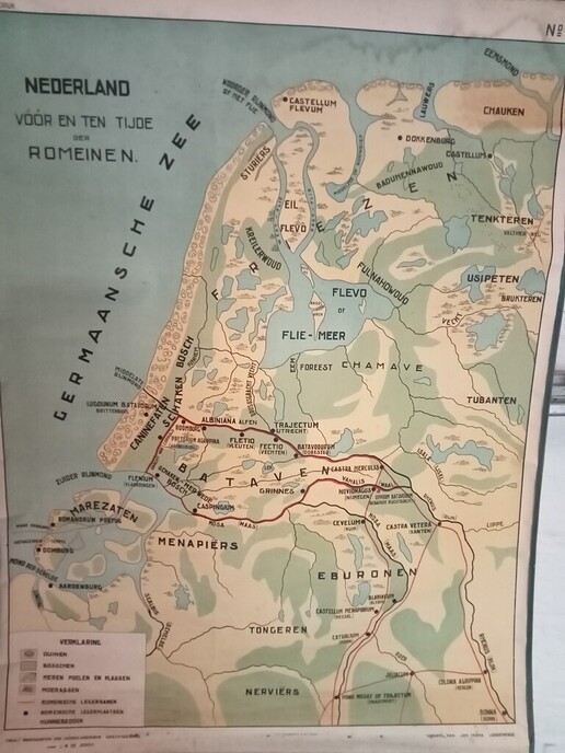 Zeer oude landkaart ten tijde van de Romeinen - Foto: Ingezonden foto
