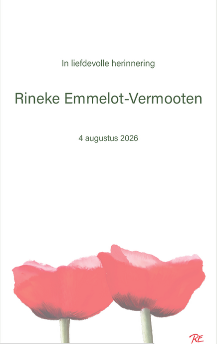 Overlijden Rineke Emmelot - Vermooten