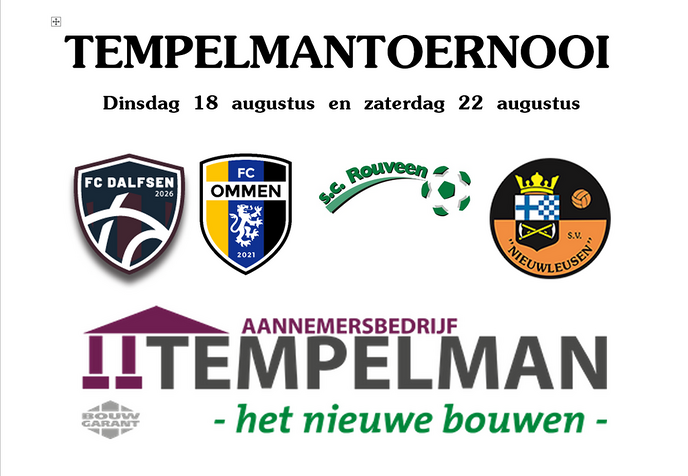 Tempelmantoernooi bij S.V. Nieuwleusen - Foto: Ingezonden foto