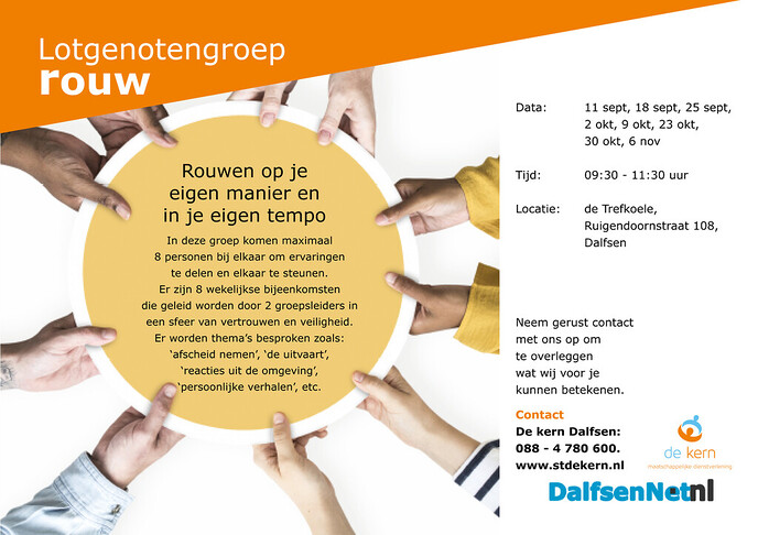 Lotgenotengroep rouw – De Kern