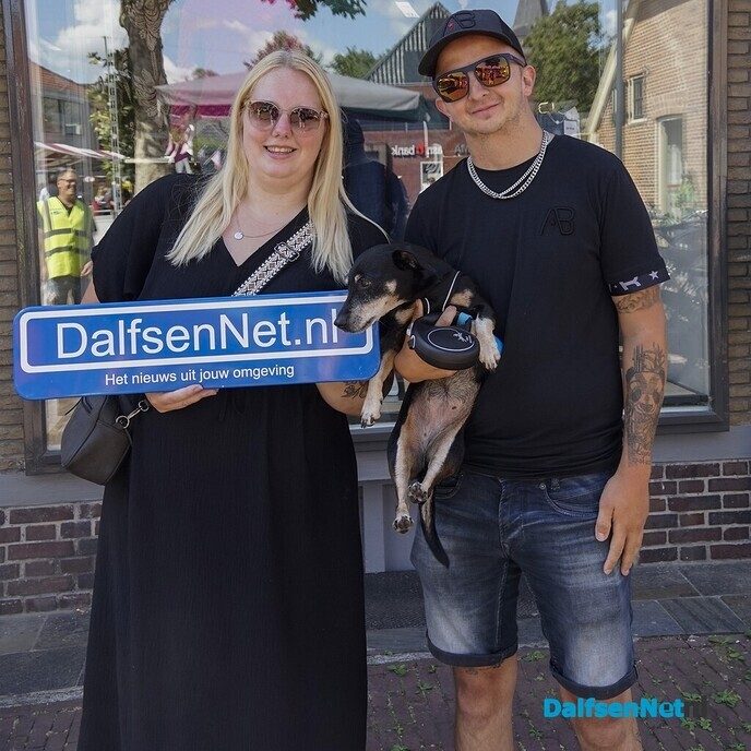 Bordje DalfsenNet op derde Blauwe Bogen Dag - Foto: Paul Scholten