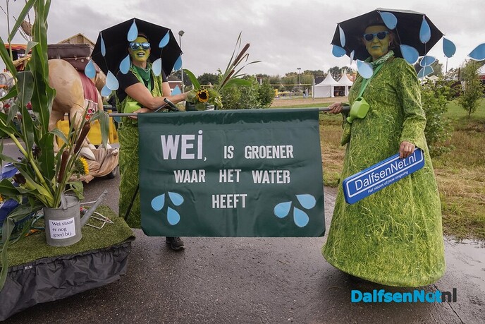 Bordje DalfsenNet bij optocht Oudleusen - Foto: Paul Scholten