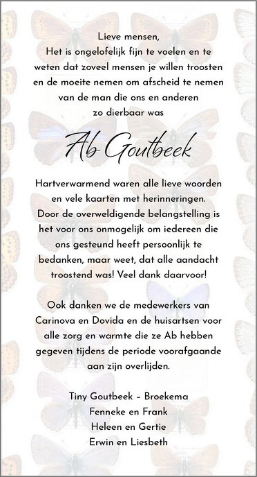 Afscheid Ab Goutbeek