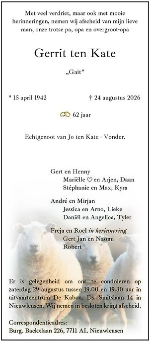 Dhr. G. ten Kate