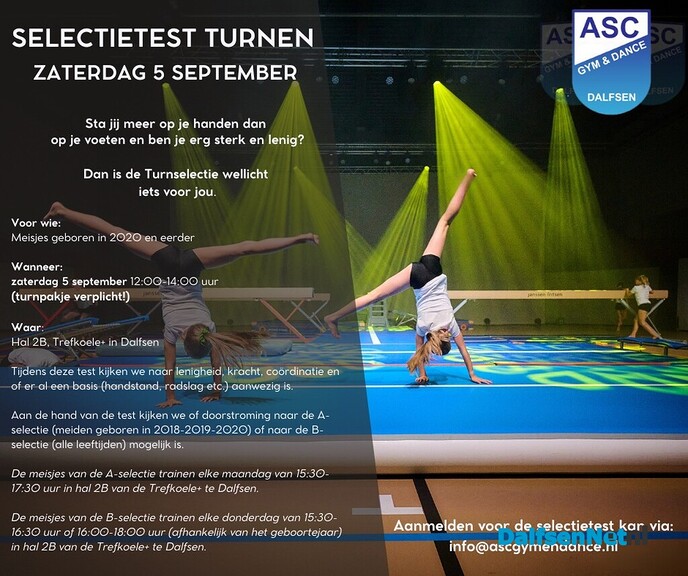 ASC Gym & Dance selectie dans en turnen