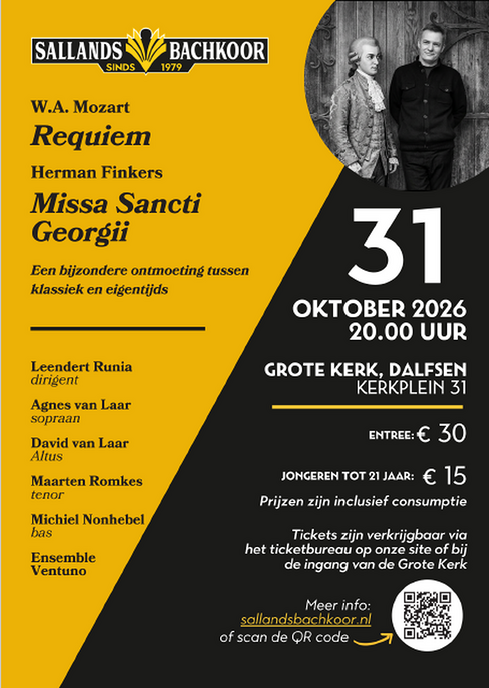 Mozart en Finkers in bijzonder concert van Sallands Bachkoor