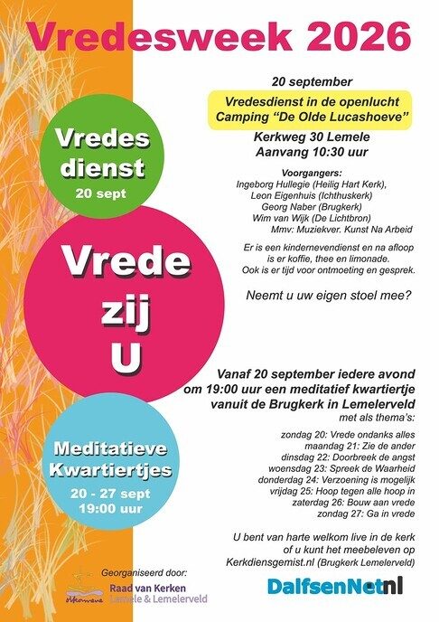 ZOA collecte tijdens Vredesdienst in Lemele - Foto: Ingezonden foto