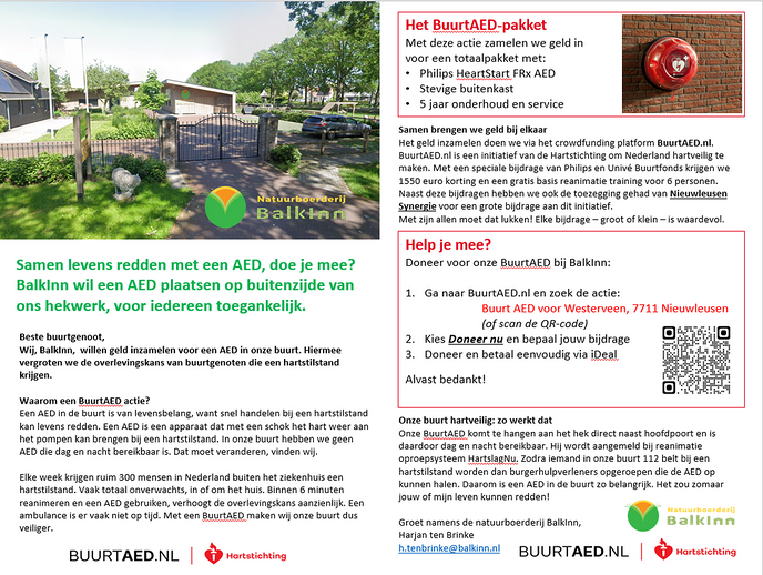 Hier de QR code van Balkinn - Foto: Ingezonden foto