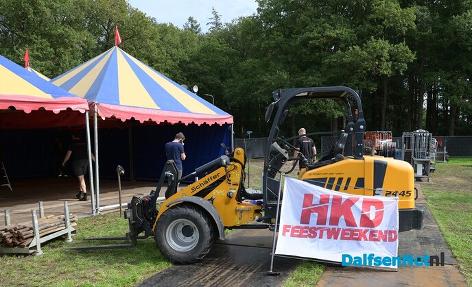 Opbouw HKD Festweekend in Dalfsen in volle gang