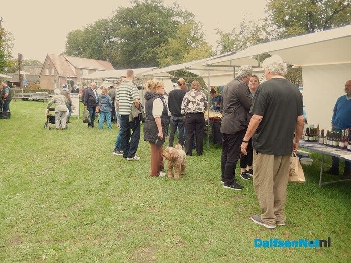Gezellige drukte op boerenmarkt in Vilsteren - Foto: Willy