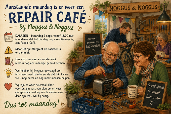 Nu maandag weer repair-Cafe