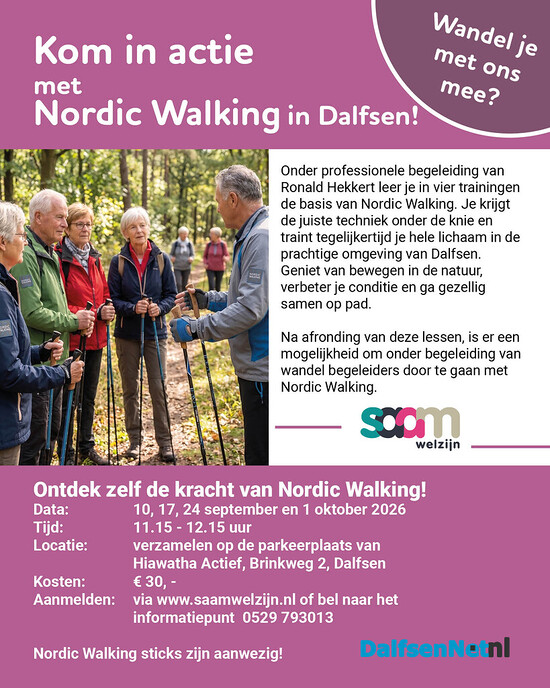 Ontdek Nordic Walking in Dalfsen