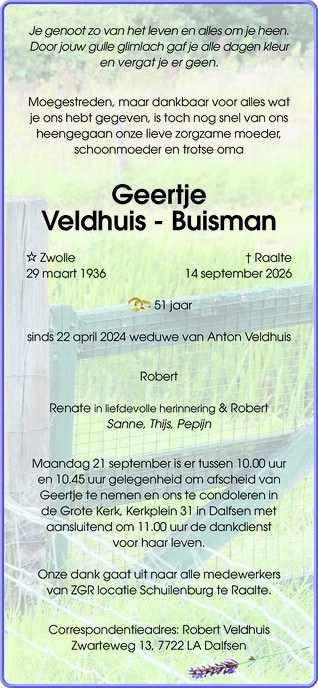 Geertje Veldhuis - Buisman