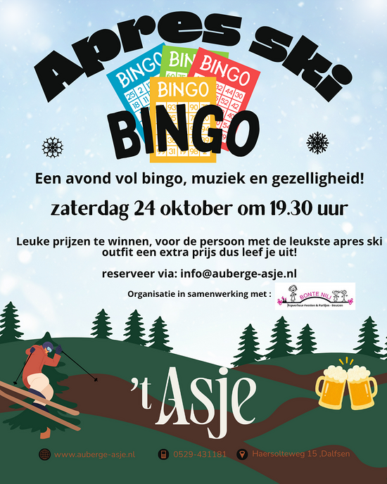 Apres ski BINGO