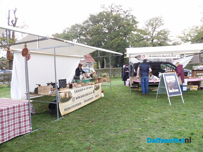 Maandmarkt Vilsteren: donkere wolken in de verte en een verrassende boom - Foto: Willy