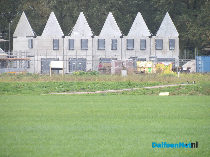 Woningen in Hoonhorst schieten de grond uit - Foto: Willy