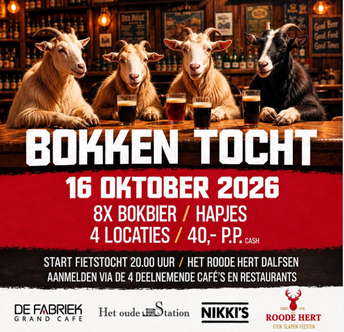 Vandaag is er weer de jaarlijkse Bokkentocht