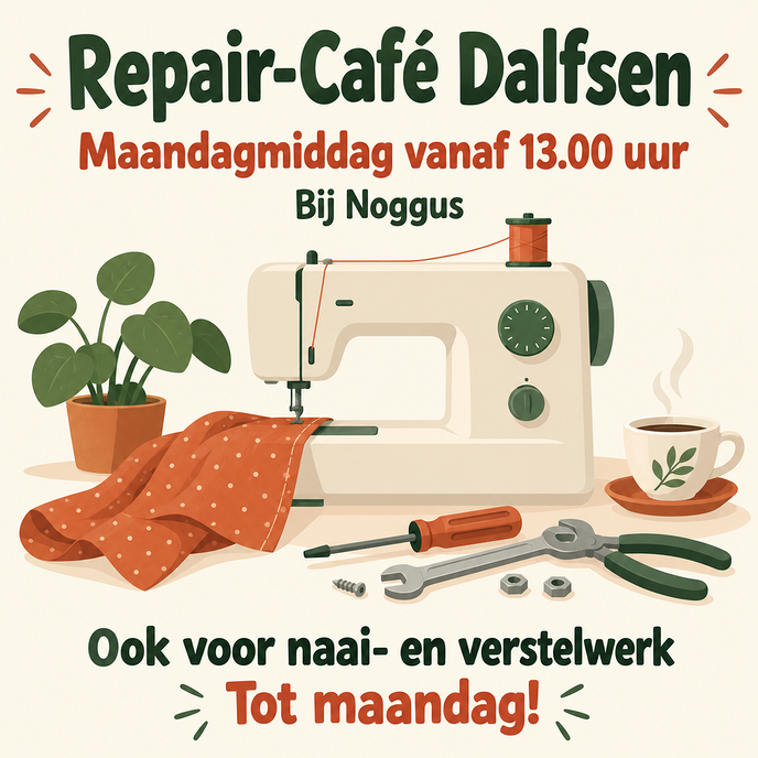 Maandag middag is er weer een Repair-Café