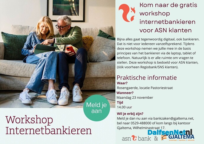 Workshop bankieren voor ASN Klanten