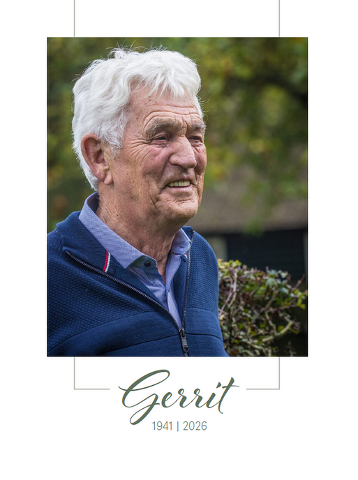 Overlijden de heer Gerrit Zwinselman