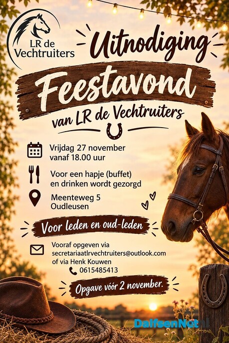 Feestavond bij LR de Vechtruiters