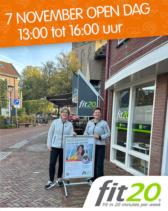 Nieuwsgierig of sceptisch? Ontdek fit20 Dalfsen tijdens de Open middag op zaterdag 7 november!