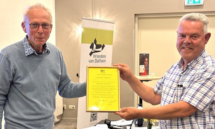 DalfsenNet ontvangt Vrienden van Dalfsenprijs