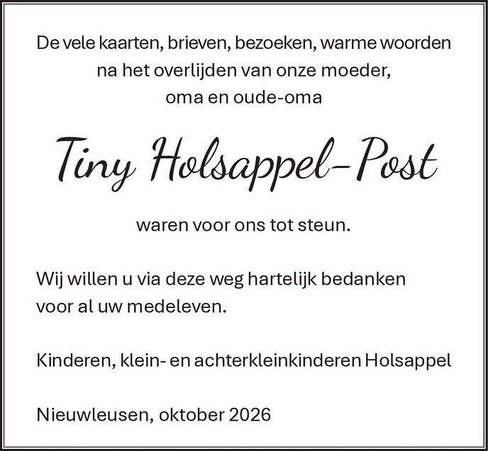 Tiny Holsappel-Post