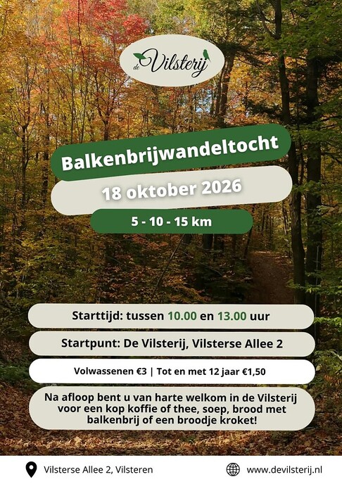 Balkenbrijwandeltocht in Vilsteren