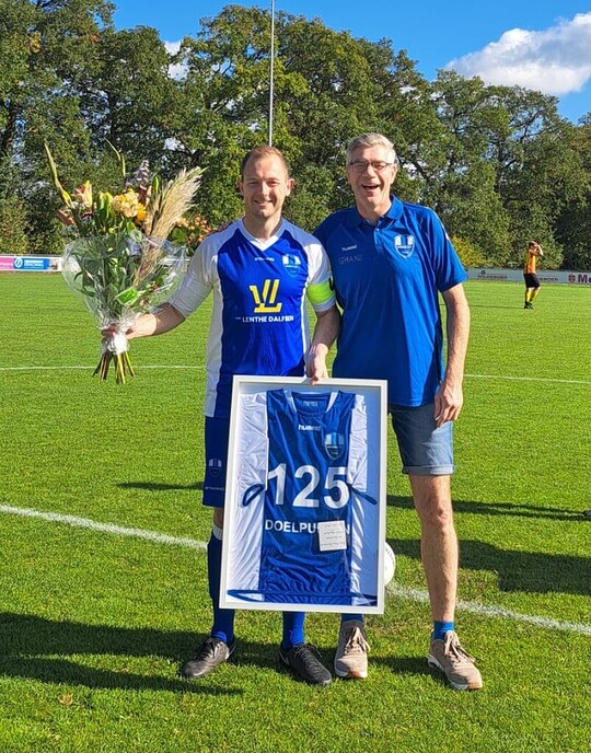 Sten Klein Herenbrink blijft scoren: 126 competitiedoelpunten voor Hoonhorst 1 - Foto: Ingezonden foto