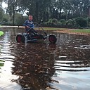 Straat in Oudleusen onder water gelopen