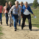 Wandelaars genoten met volle buik Wandelaars genoten met volle buik