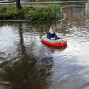 Straten blank tijdens hevige bui in Dalfsen Straten blank tijdens hevige bui in Dalfsen