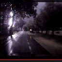 Bliksem inslag vlak voor de auto. Bliksem inslag vlak voor de auto.