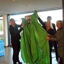Zuil van Landschapsbeloften siert provinciehuis Overijssel Zuil van Landschapsbeloften siert provinciehuis Overijssel