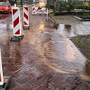 Waterleiding gesprongen.
